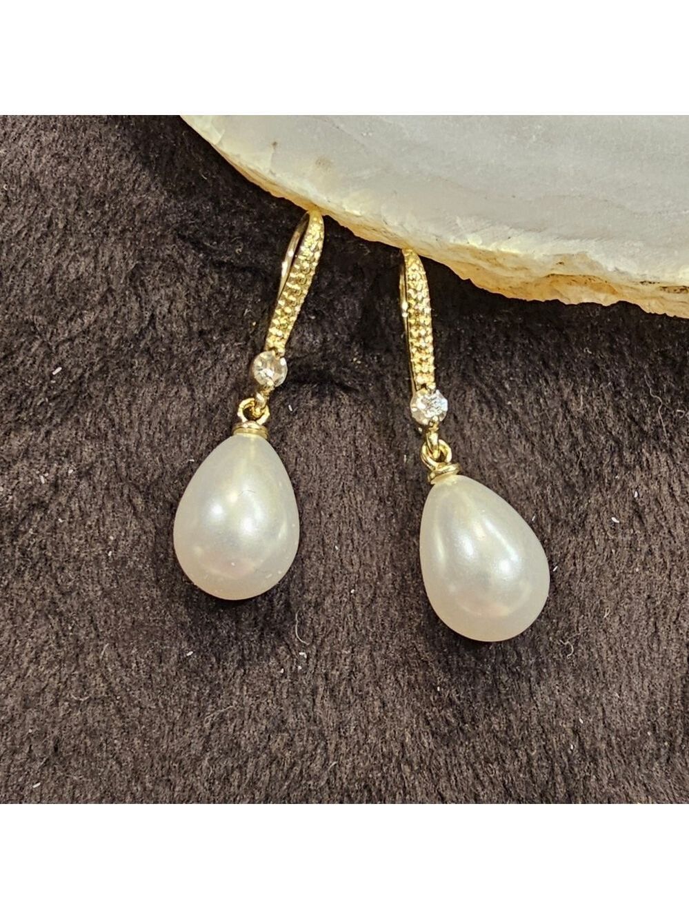 *4 for $25* WaterDrop Faux Pearl Goldtone Earrings Earrings